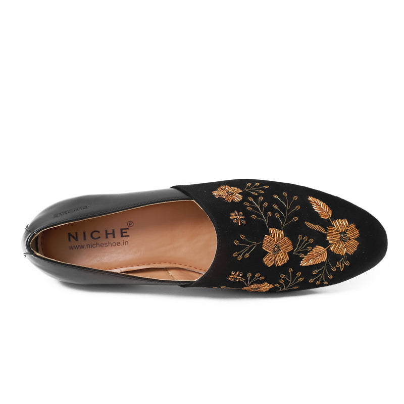 NICHE Black Royal Embroidery Loafer