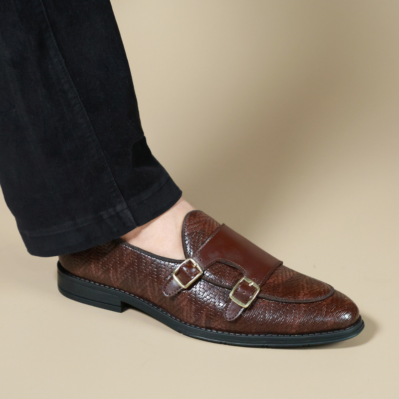 NICHE Textured Vogue Double Monk Slipons