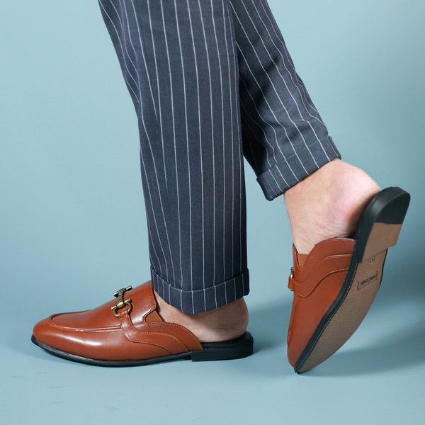 NICHE Tan Brown Comfy Horsebit Mule