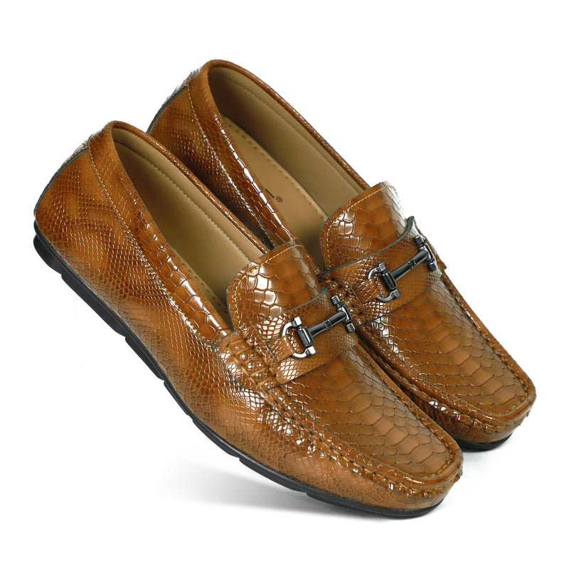 NICHE Tan Marvel Croco  Moccasin - Drving loafer