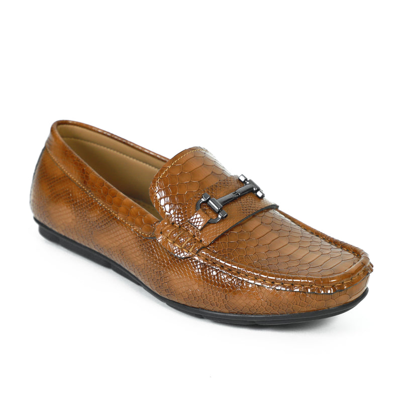 NICHE Tan Marvel Croco  Moccasin - Drving loafer