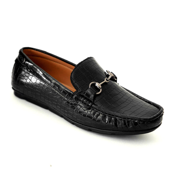 NICHE Black Marvel Croco  Moccasin - Drving loafer