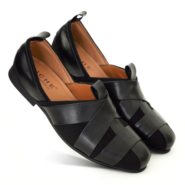 NICHE Black Nawab Designer Sandal