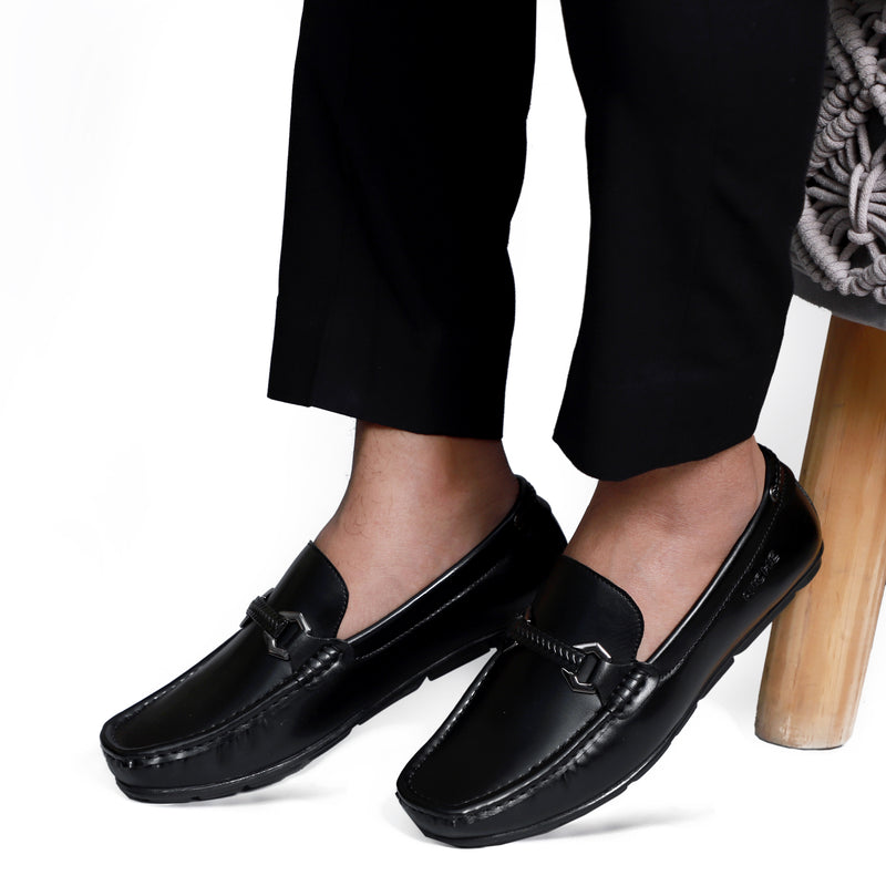 NICHE Black Luxuriant Moccasin - Drving loafer
