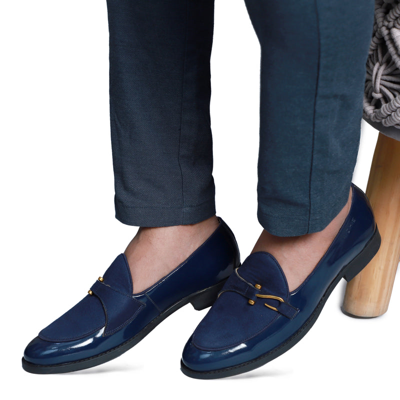 NICHE Blue Patent Dazzle Hooked Loafers