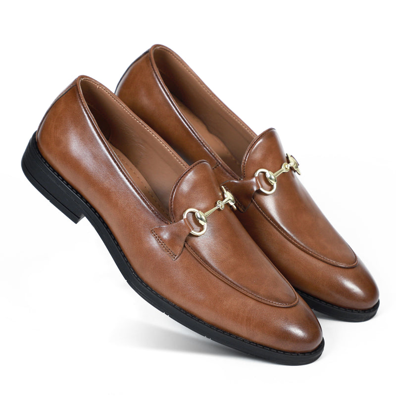 NICHE Tan Horsebit Loafers