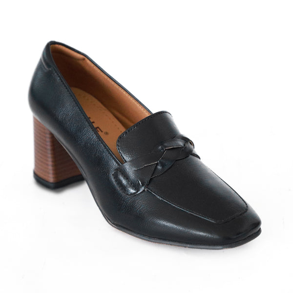 NICHE Women Black Heritage Slip-on Pumps