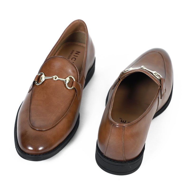 NICHE Tan Horsebit Loafers