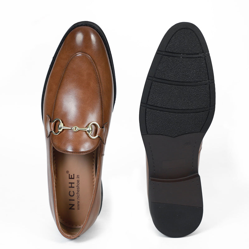 NICHE Tan Horsebit Loafers