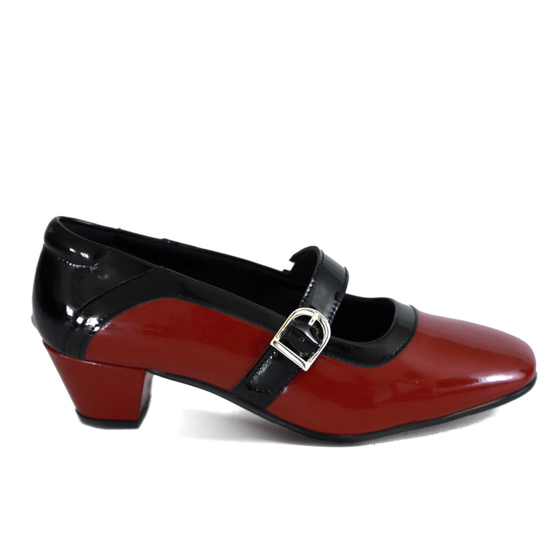 NICHE Women French Wine-Black Low Heel Pumps