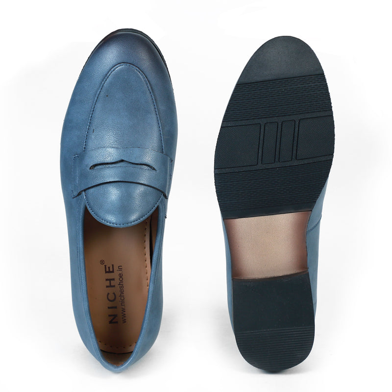 NICHE Elegant Blue Penny Loafers