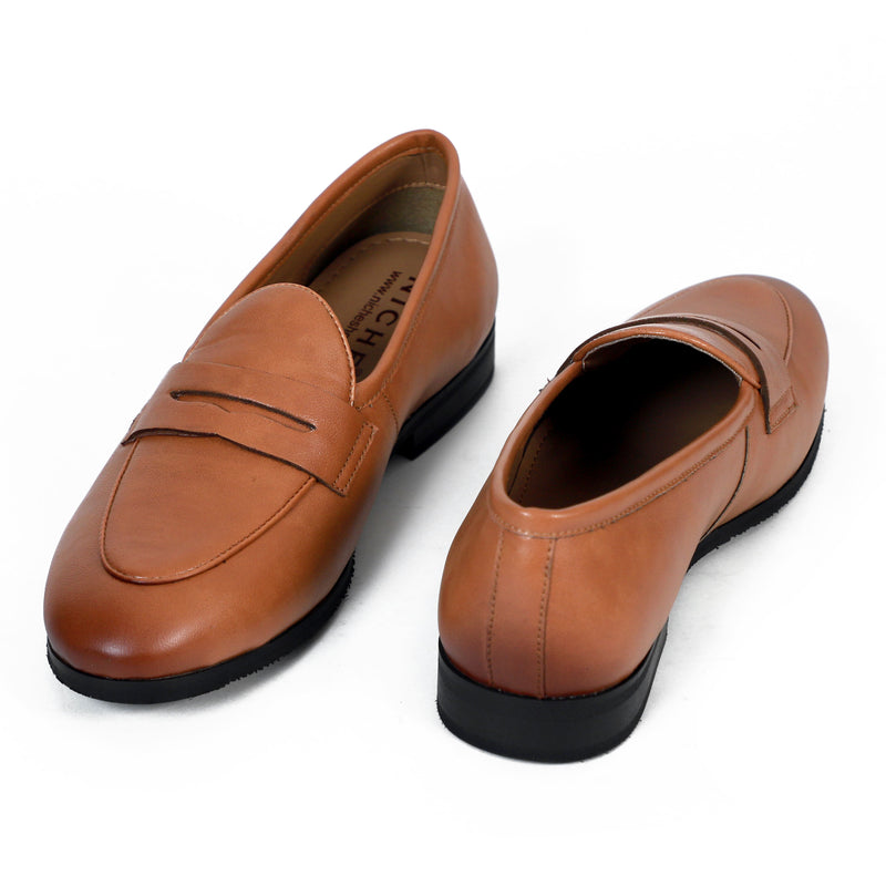 NICHE Elegant Tan Penny Loafers