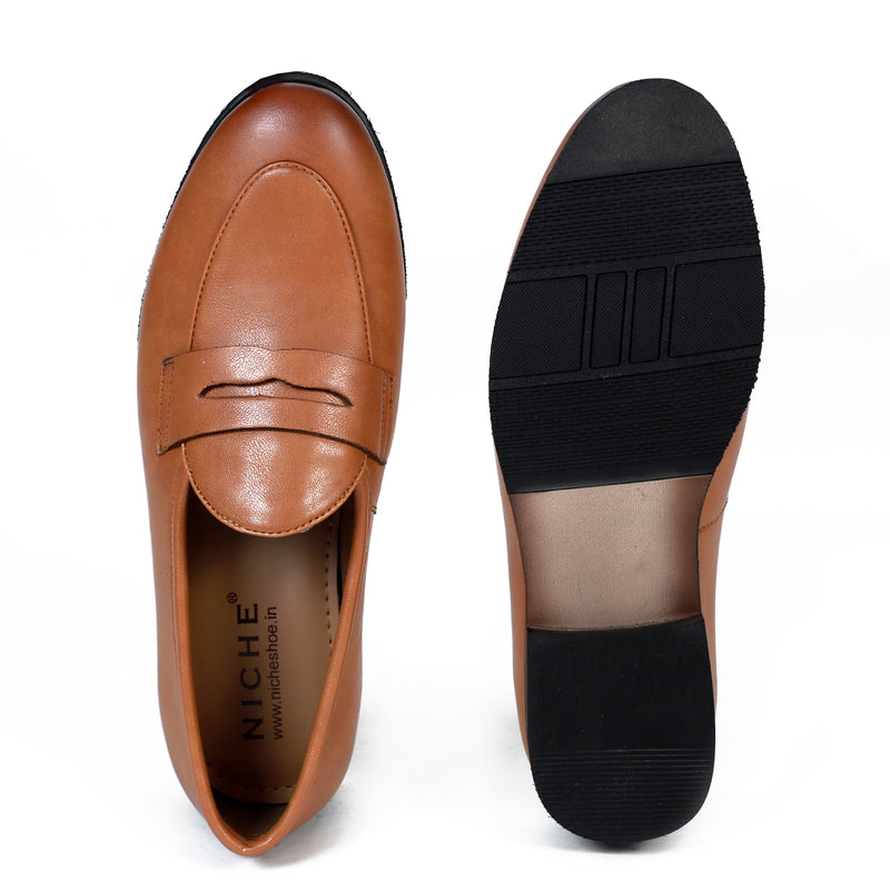 NICHE Elegant Tan Penny Loafers