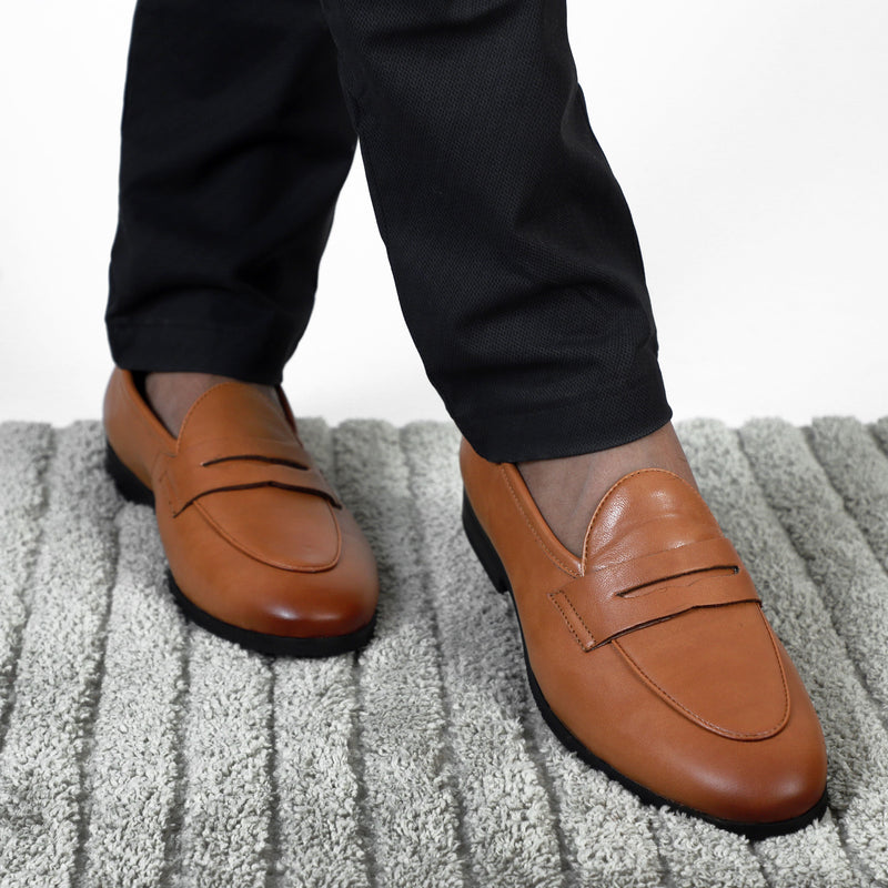 NICHE Elegant Tan Penny Loafers