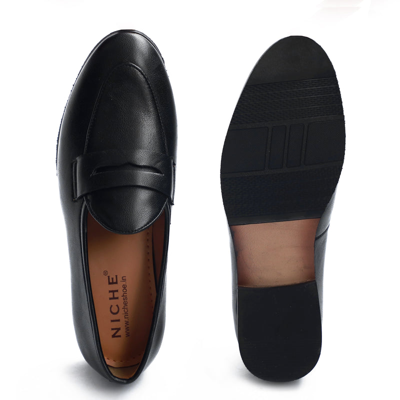 NICHE Elegant Black Penny Loafers