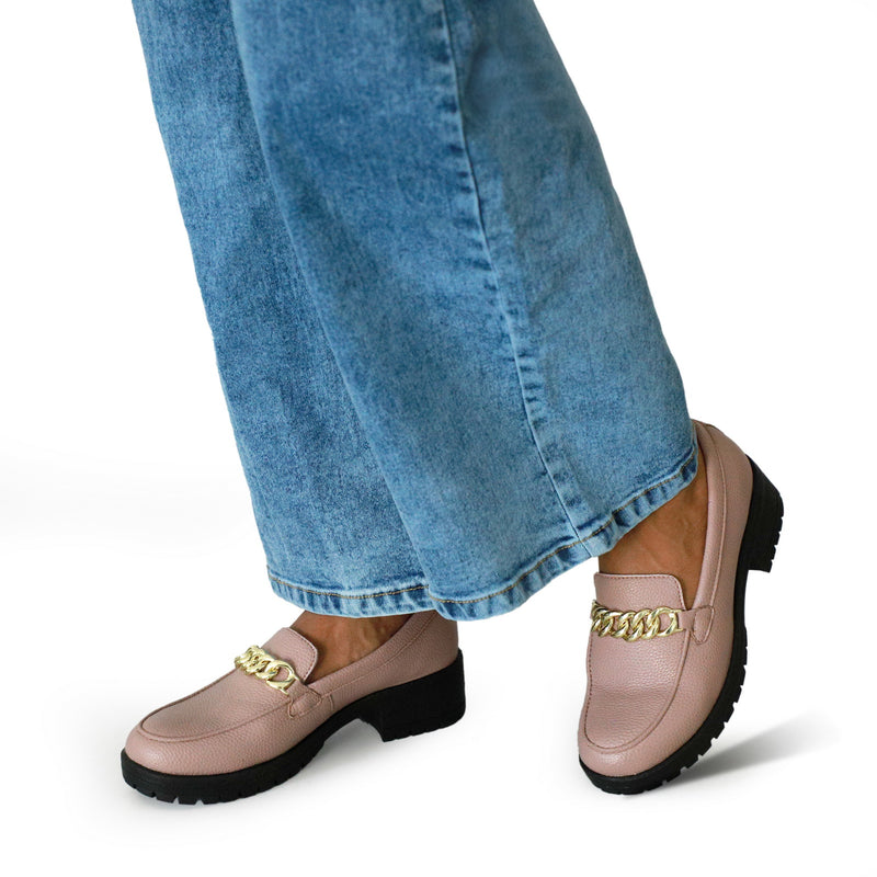 NICHE Women Brawny Buckle Loafers (Pink)