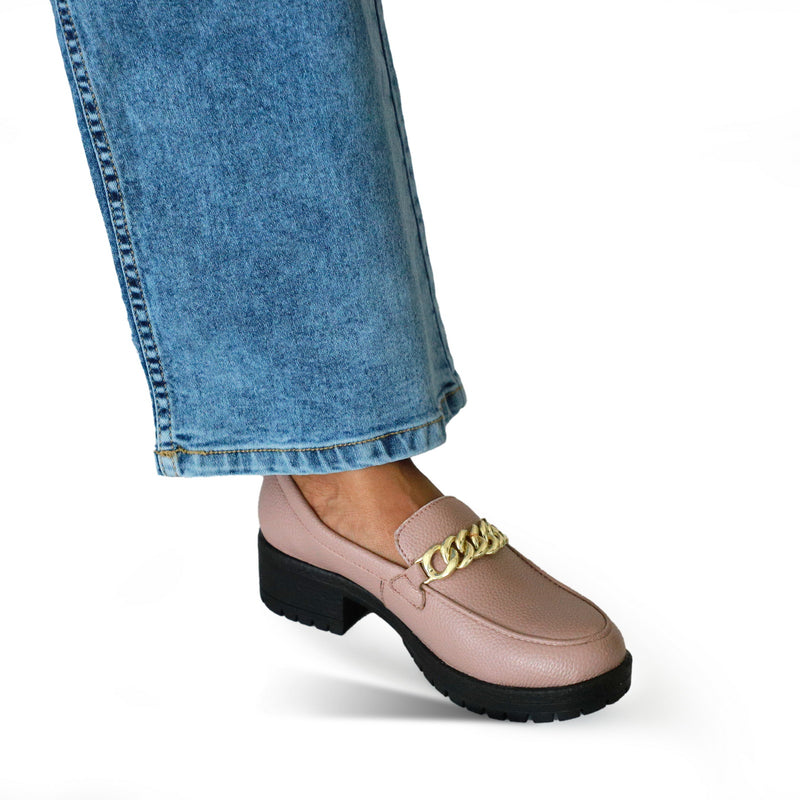 NICHE Women Brawny Buckle Loafers (Pink)