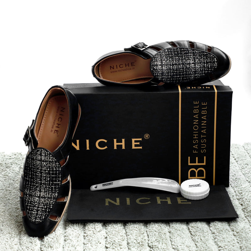 NICHE Black Maharaja Peshawari Sandal