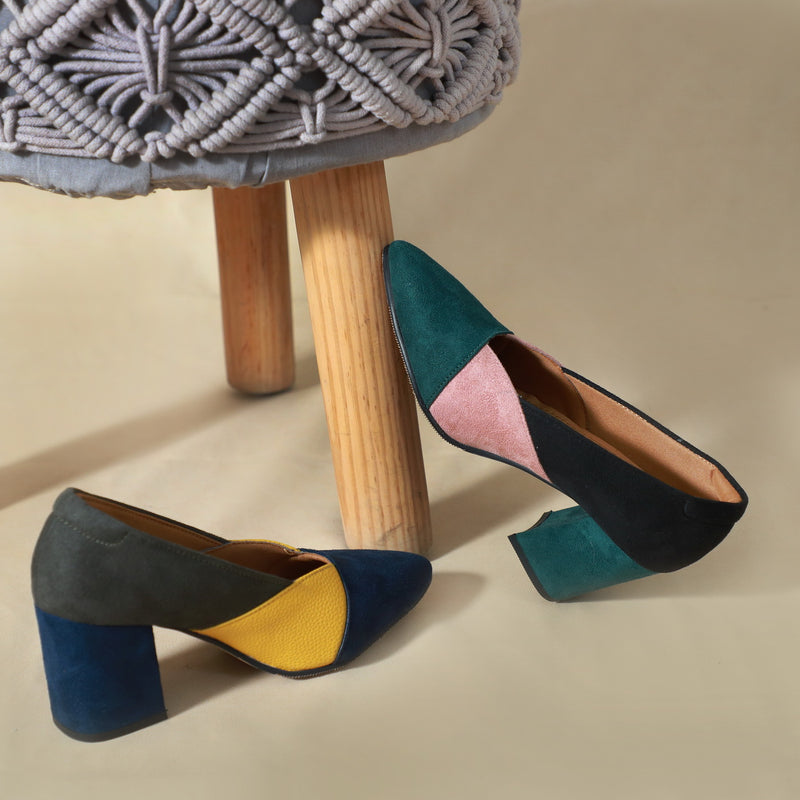 NICHE Women Vibrant Daisy Block heel Pumps