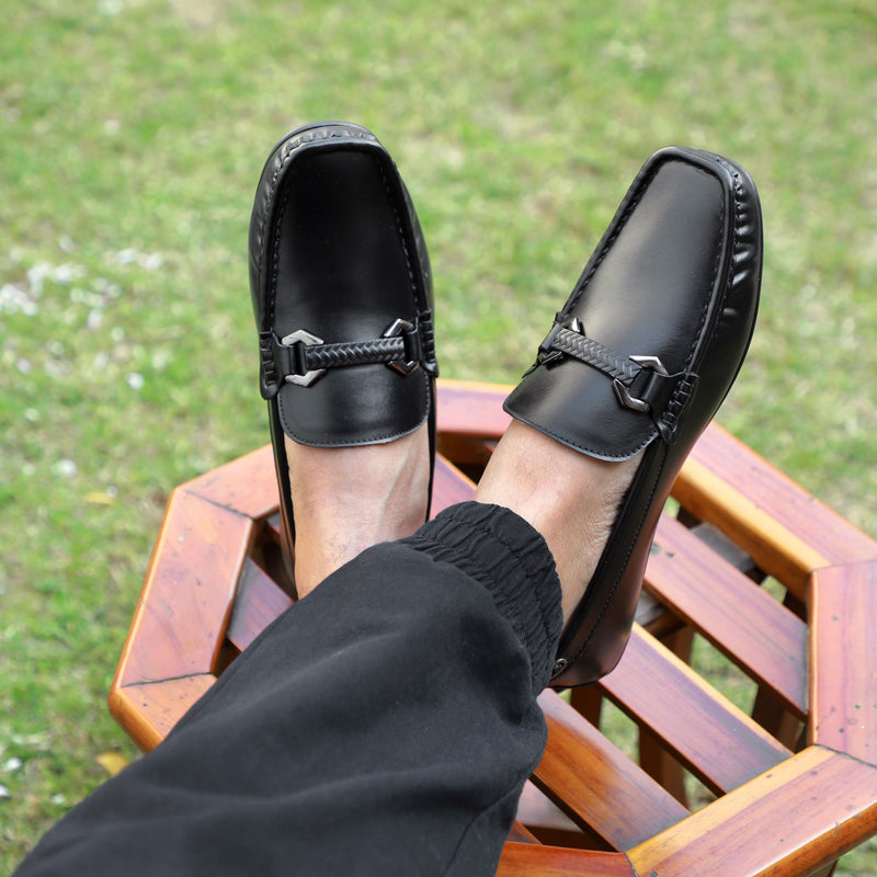 NICHE Black Luxuriant Moccasin - Drving loafer