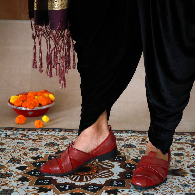 NICHE Burgundy Nawab Designer Sandal