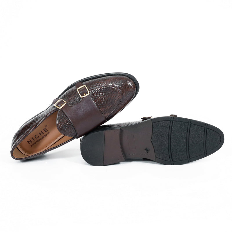 NICHE Textured Vogue Double Monk Slipons