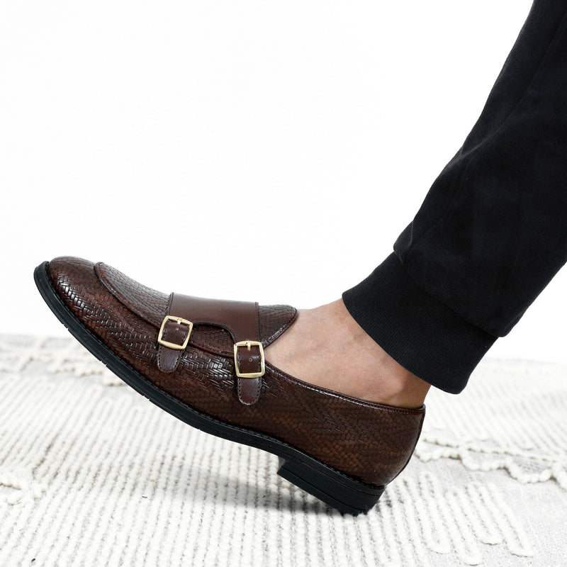 NICHE Textured Vogue Double Monk Slipons