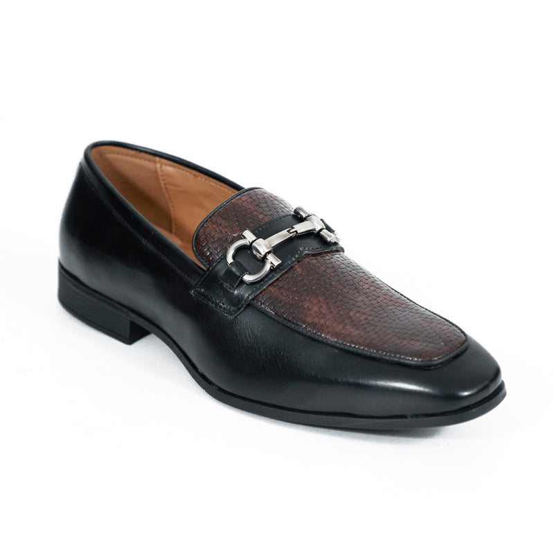 NICHE Black Wine Dual Tone Braided Horsebit Loafers
