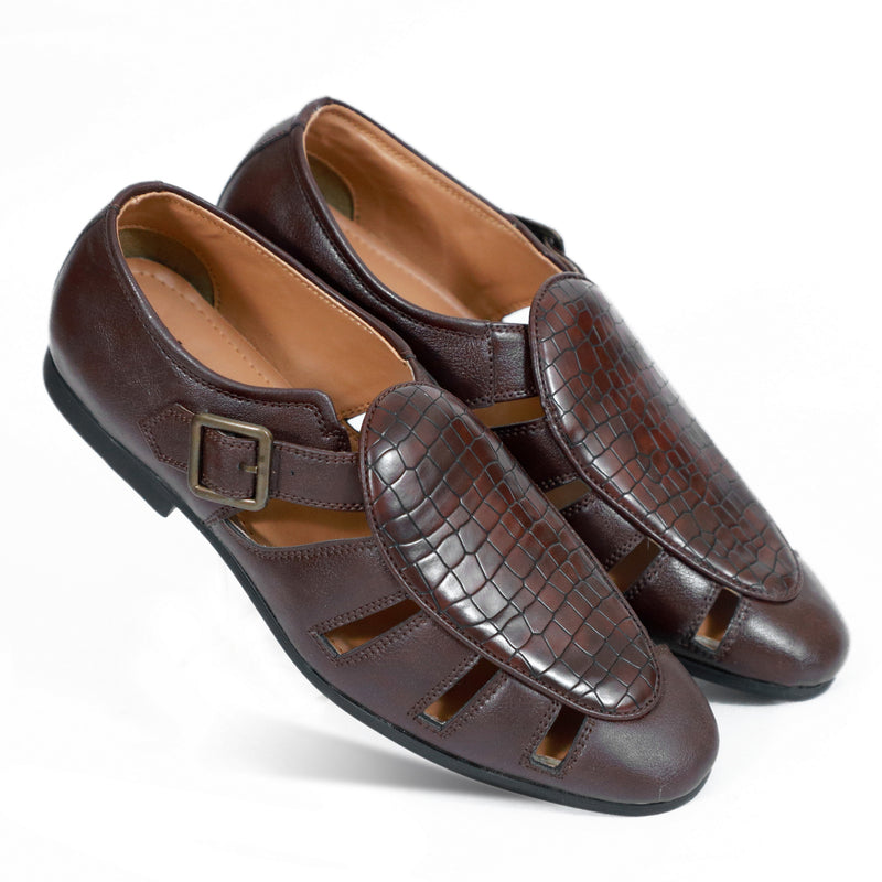 NICHE Cherry Croco Maharaja Peshawari Sandal
