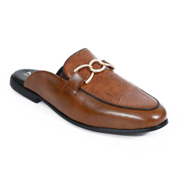 NICHE Tan Brown Designer Horsebit Mule