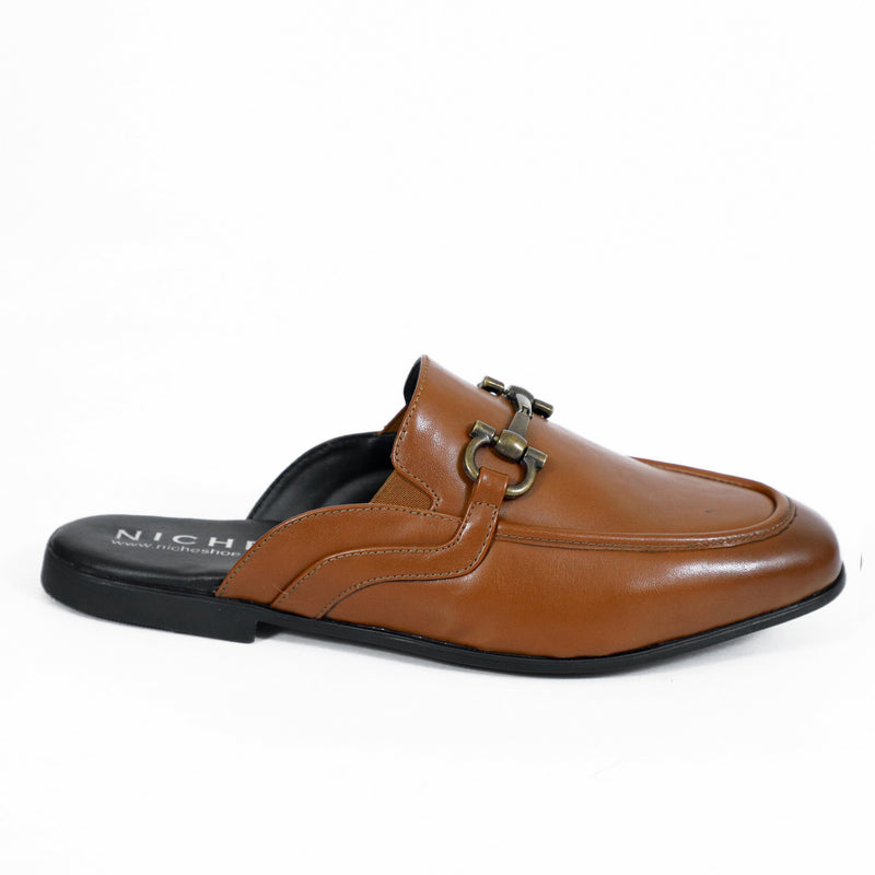 NICHE Tan Brown Comfy Horsebit Mule