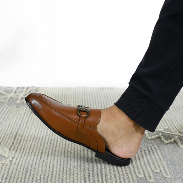 NICHE Tan Brown Comfy Horsebit Mule