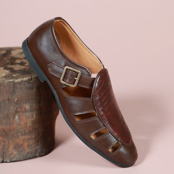 NICHE Cherry Croco Maharaja Peshawari Sandal