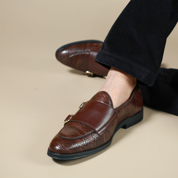 NICHE Textured Vogue Double Monk Slipons