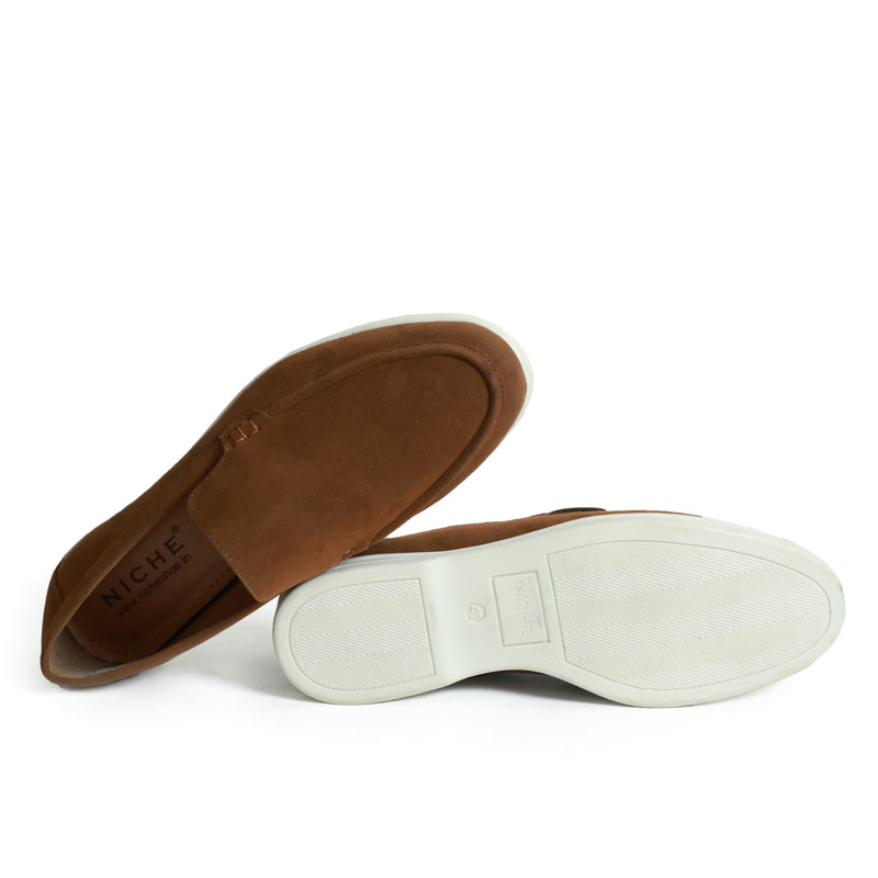 NICHE Tan Ultra Comfortable Super Suede Casual Loafers