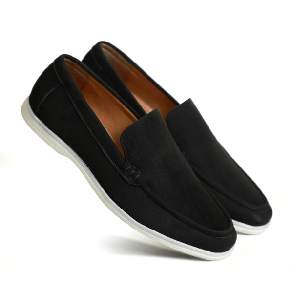 NICHE Black Ultra Comfortable Super Suede Casual Loafers