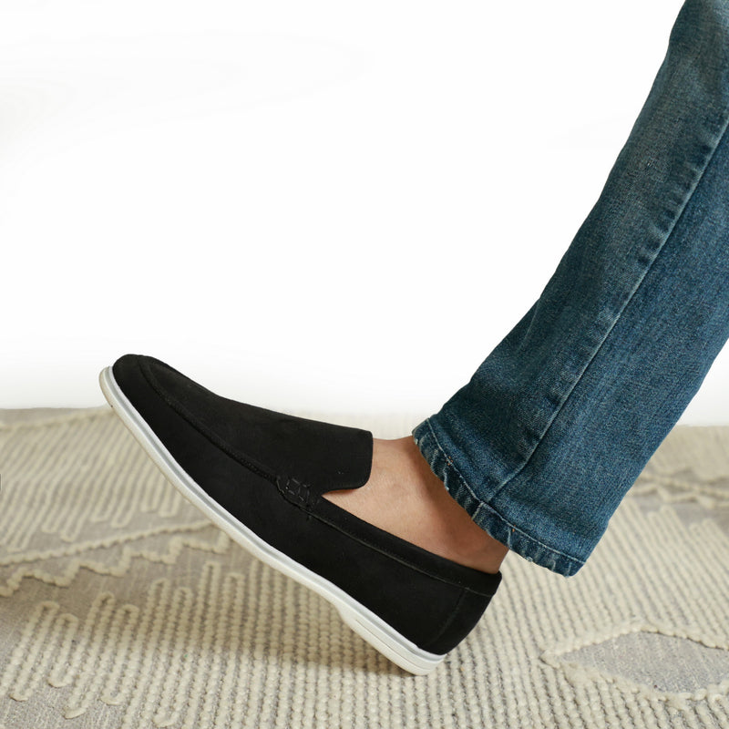 NICHE Black Ultra Comfortable Super Suede Casual Loafers