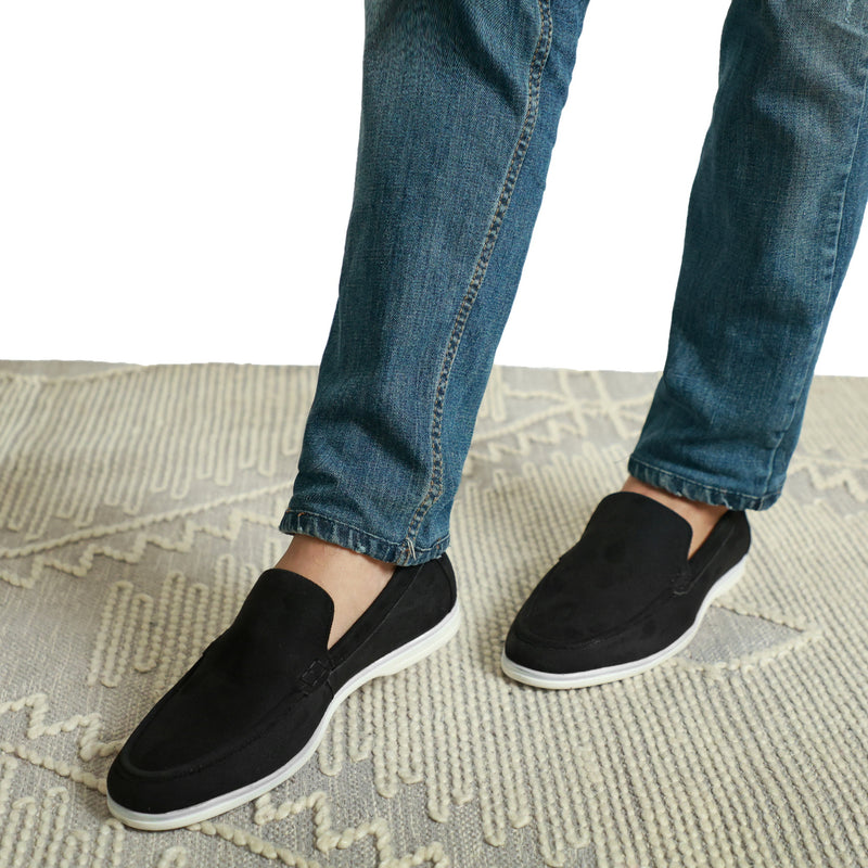 NICHE Black Ultra Comfortable Super Suede Casual Loafers