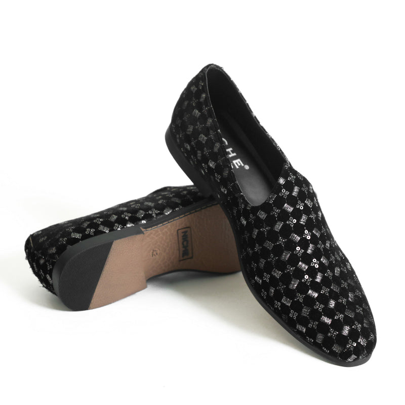 NICHE Black Mirror Sequin Mojaris