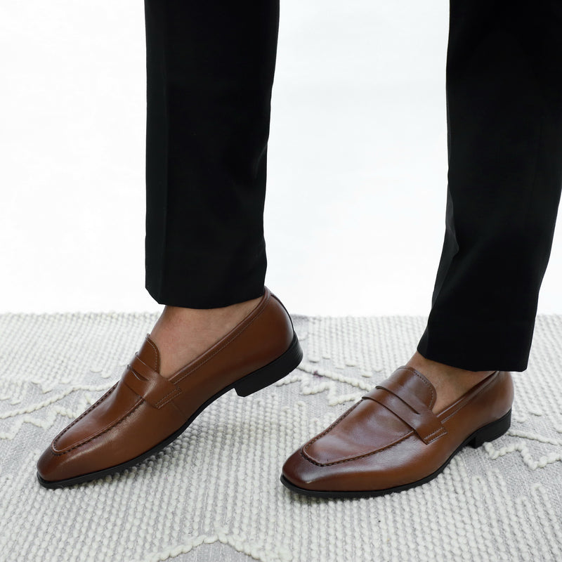 NICHE Tan Brown Evergreen Penny Loafer