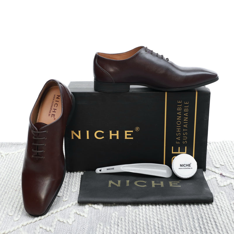 NICHE Rosy Brown Gentlemen Wholecut Oxford