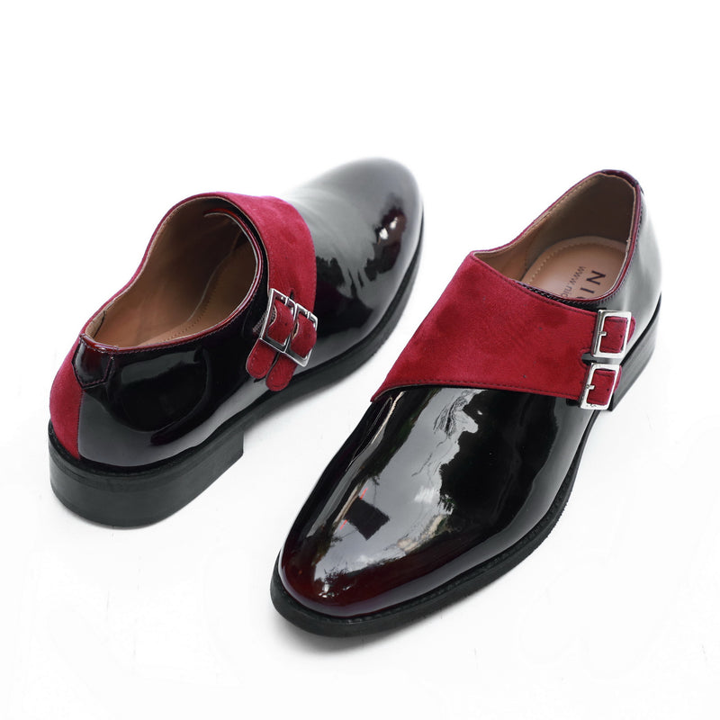 NICHE Black Patent Valentine Tuxedo Monk