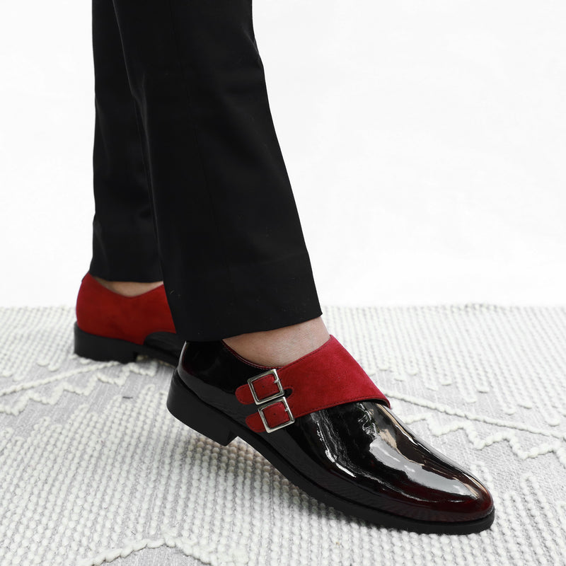 NICHE Black Patent Valentine Tuxedo Monk