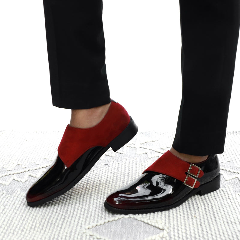 NICHE Black Patent Valentine Tuxedo Monk