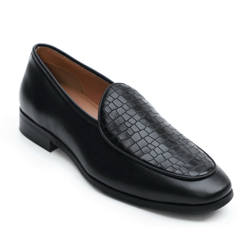 NICHE Black Exclusive Croco Loafers