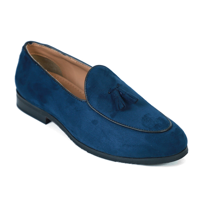 NICHE Blue Suede Tassel Loafers