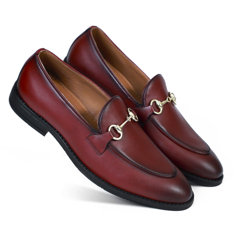 NICHE Cherry Brown Horsebit Loafers