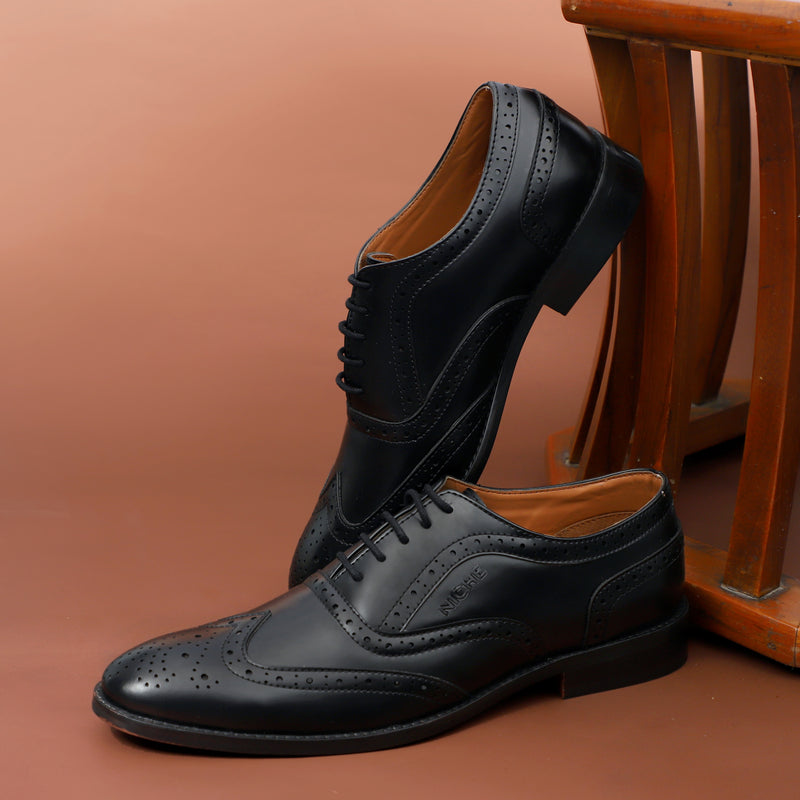 Men's Elegant Leather Oxford Brogue