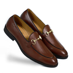 NICHE Cherry Brown Designer Horsebit Loafers