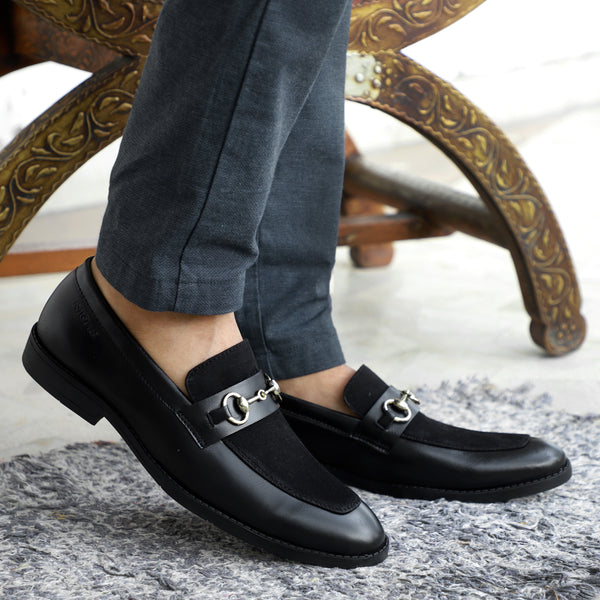 NICHE Black Presto Horsebit Loafers